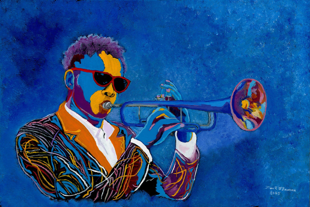 Blue Horn — artwork on a 10x15 Studio Edition canvas by Marva O'Bannon