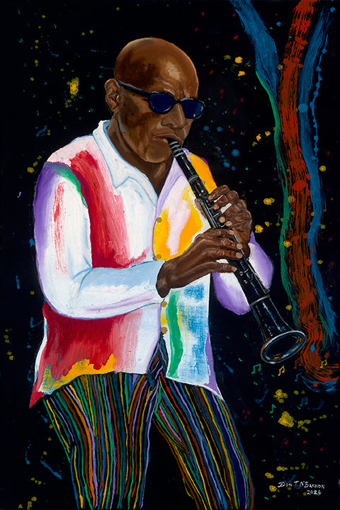 Jazz Clarinet — artwork on a 10x15 Studio Edition canvas by Marva O'Bannon