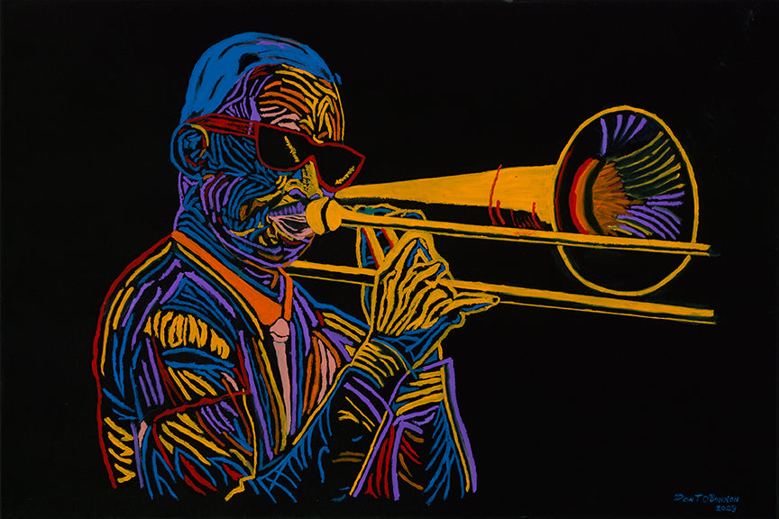 Jazz Groove — artwork on a 10x15 Studio Edition canvas by Marva O'Bannon