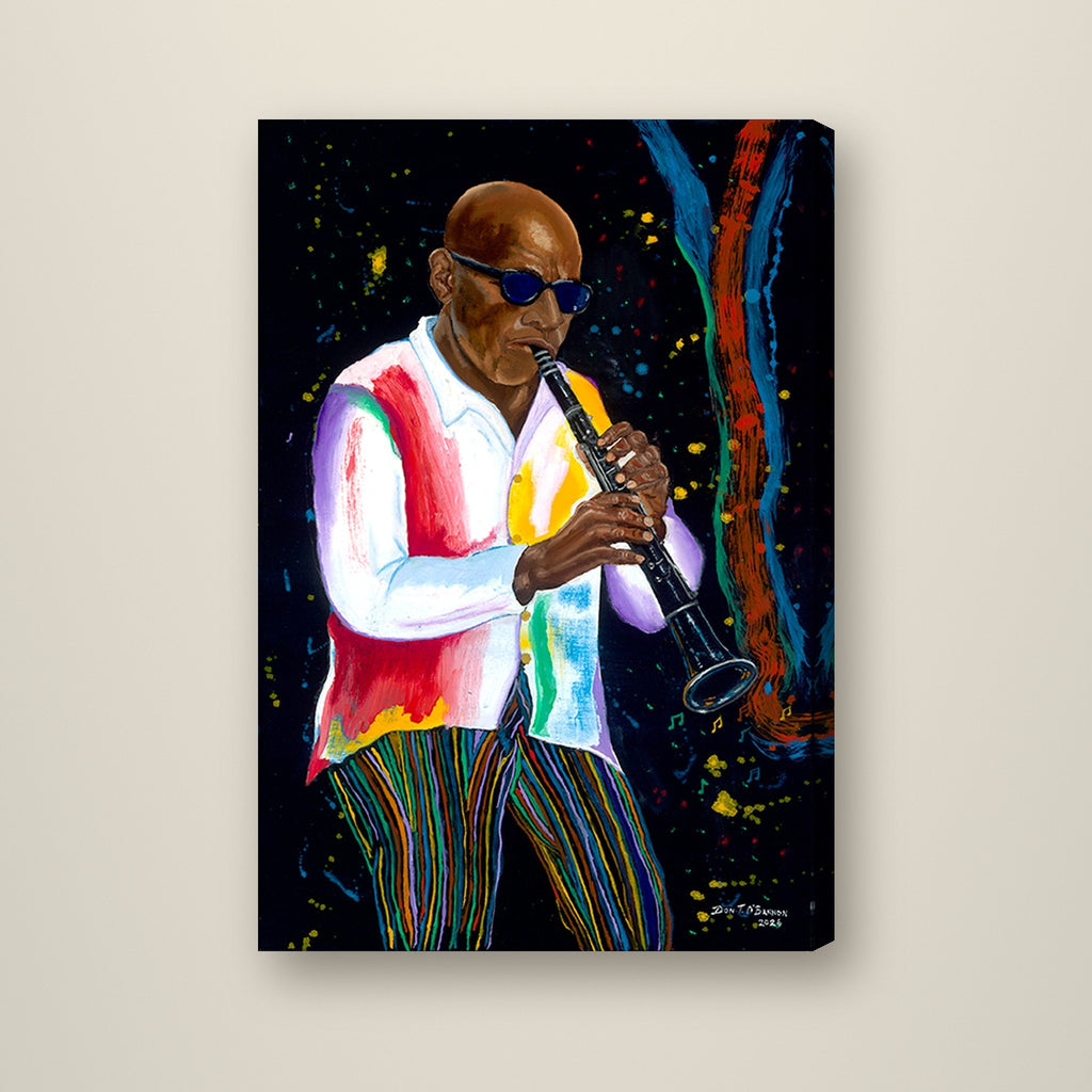 Jazz Clarinet — Studio Edition 10 x 15 inch canvas by Don O'Bannon