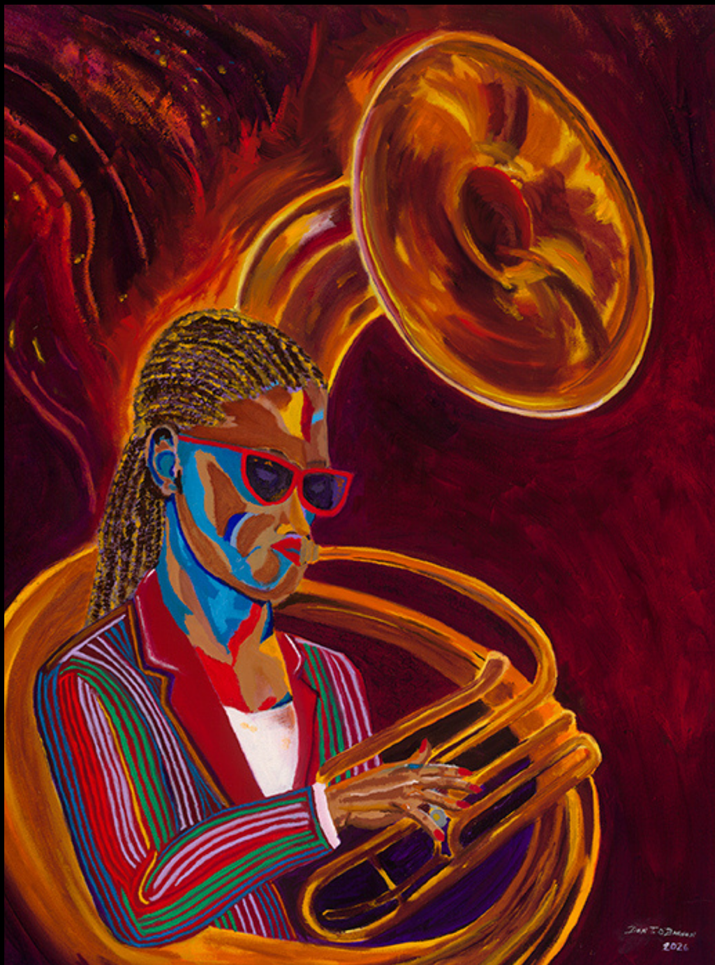 Second Line — artwork on a 10x15 Studio Edition canvas by Marva O'Bannon